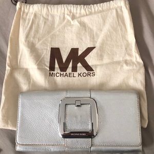 Michael Kors Silver Clutch